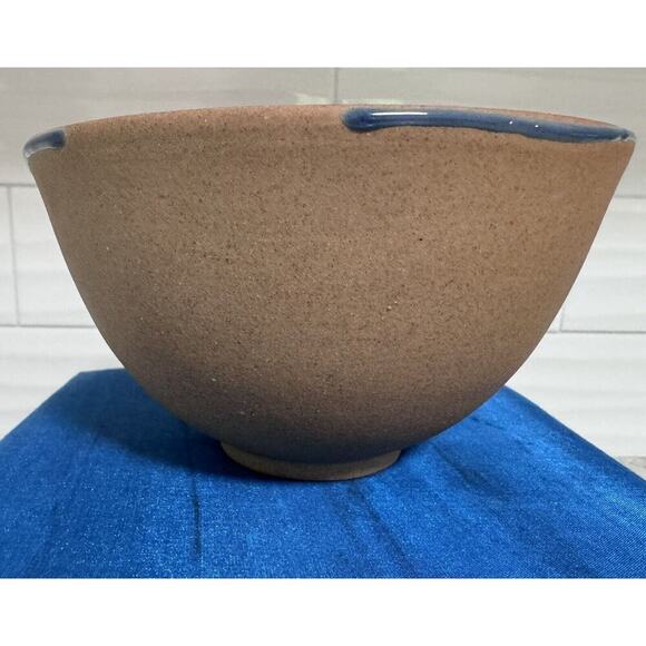 Vintage Rare Siam Celadon Thailand Pottery Wood Ash Glaze Bowl Metal Rim Pig NOS - Picture 8 of 14